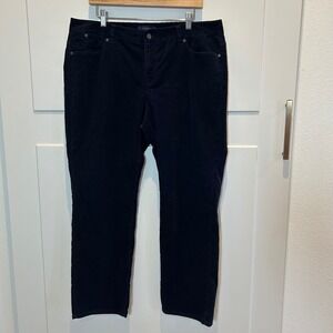 Talbots Woman Petite Navy Blue Corduroy Pants Size 16P Career Plus Size